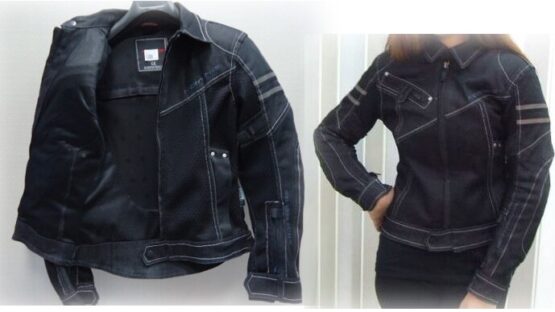 Áo bảo hộ vải bò denim Komine JK006 | Denim breathable protective riding jacket - Image 4