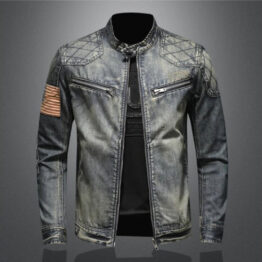 Áo khoác thời trang biker không giáp | Biker denim jacket (external product)