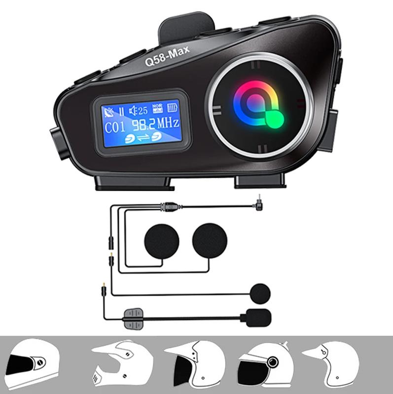Tai nghe bluetooth gắn mũ bảo hiểm Q58 | Rich-featured affordable helmet bluetooth intercom - Image 8