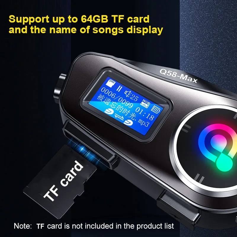 Tai nghe bluetooth gắn mũ bảo hiểm Q58 | Rich-featured affordable helmet bluetooth intercom - Image 6