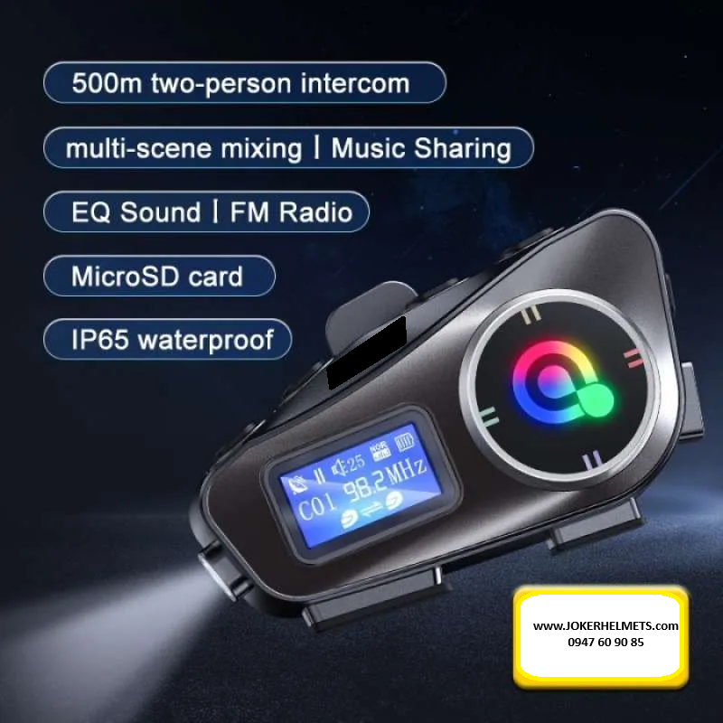 Tai nghe bluetooth gắn mũ bảo hiểm Q58 | Rich-featured affordable helmet bluetooth intercom - Image 3